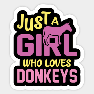 Girl Donkey Sticker